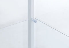 Delphinium 4-Shelf Clear Glass Curio Display Cabinet White