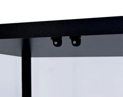 Delphinium 4-Shelf Clear Glass Curio Display Cabinet Black
