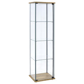 Best Furniture Outlet - Coaster - Bellatrix 3-shelf Clear Glass Curio Cabinet Mango - 950172MGO