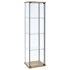 Best Furniture Outlet - Coaster - Bellatrix 3-shelf Clear Glass Curio Cabinet Mango - 950172MGO