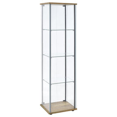 Bellatrix 3-shelf Clear Glass Curio Cabinet Mango