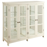 Best Furniture Outlet - Coaster - Sable 4-door Wood Accent Storage Display Cabinet Off White - 950306
