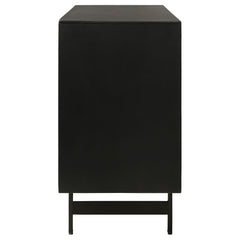 Aminah 3-door Wood Accent Cabinet Natural and Black