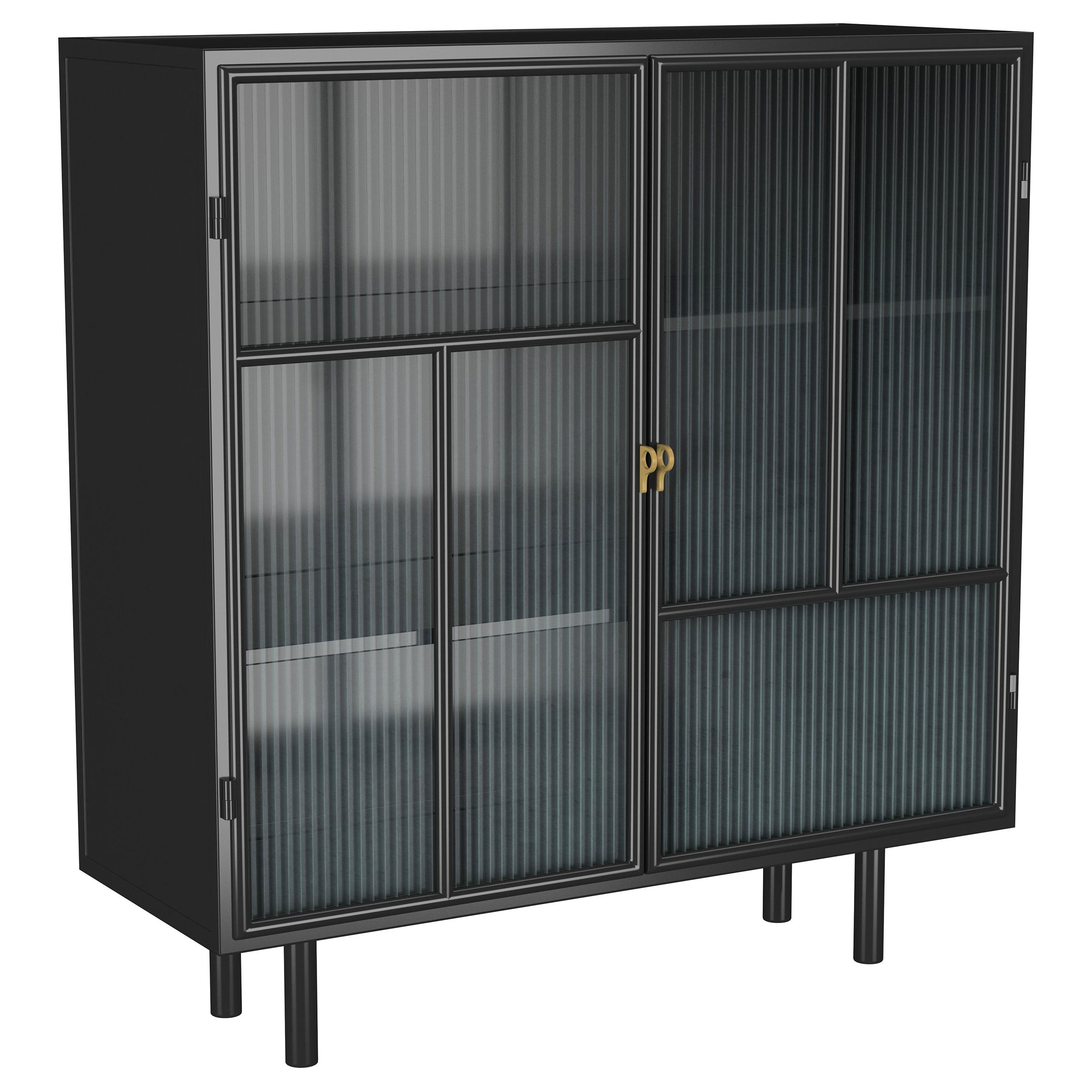 Best Furniture Outlet - Coaster - Dalia 2-door Accent Storage Cabinet with Shelving Black - 950385