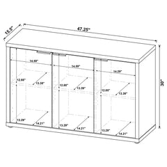 Pepita 3-door Engineered Wood Accent Cabinet Mango Brown