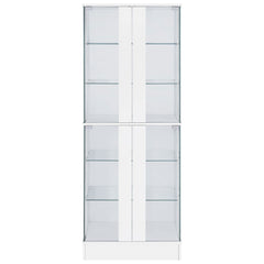 Cabra 4-door LED Curio Display Cabinet White High Gloss