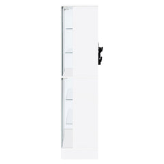 Cabra 4-door LED Curio Display Cabinet White High Gloss