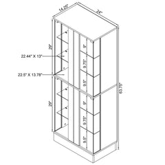 Cabra 4-door LED Curio Display Cabinet White High Gloss