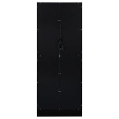 Cabra 4-door LED Curio Display Cabinet Black High Gloss