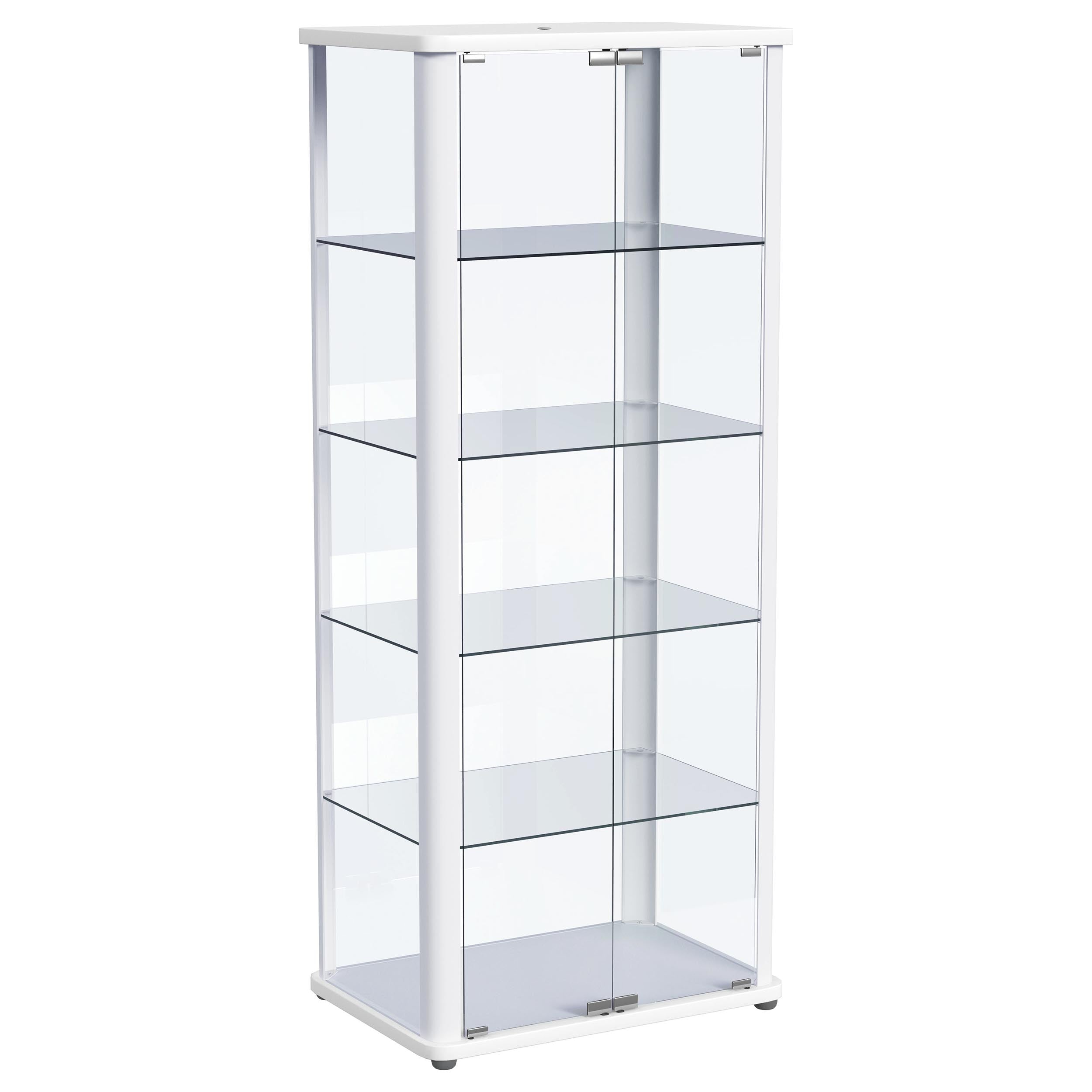 Best Furniture Outlet - Coaster - Aero 5-shelf Display Curio Cabinet with LED Lighting White - 950399