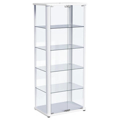 Best Furniture Outlet - Coaster - Aero 5-shelf Display Curio Cabinet with LED Lighting White - 950399