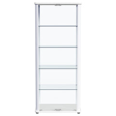 Aero 5-shelf Display Curio Cabinet with LED Lighting White