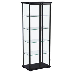 Best Furniture Outlet - Coaster - Aero 4-shelf Display Curio Cabinet with LED Lighting Black - 950400