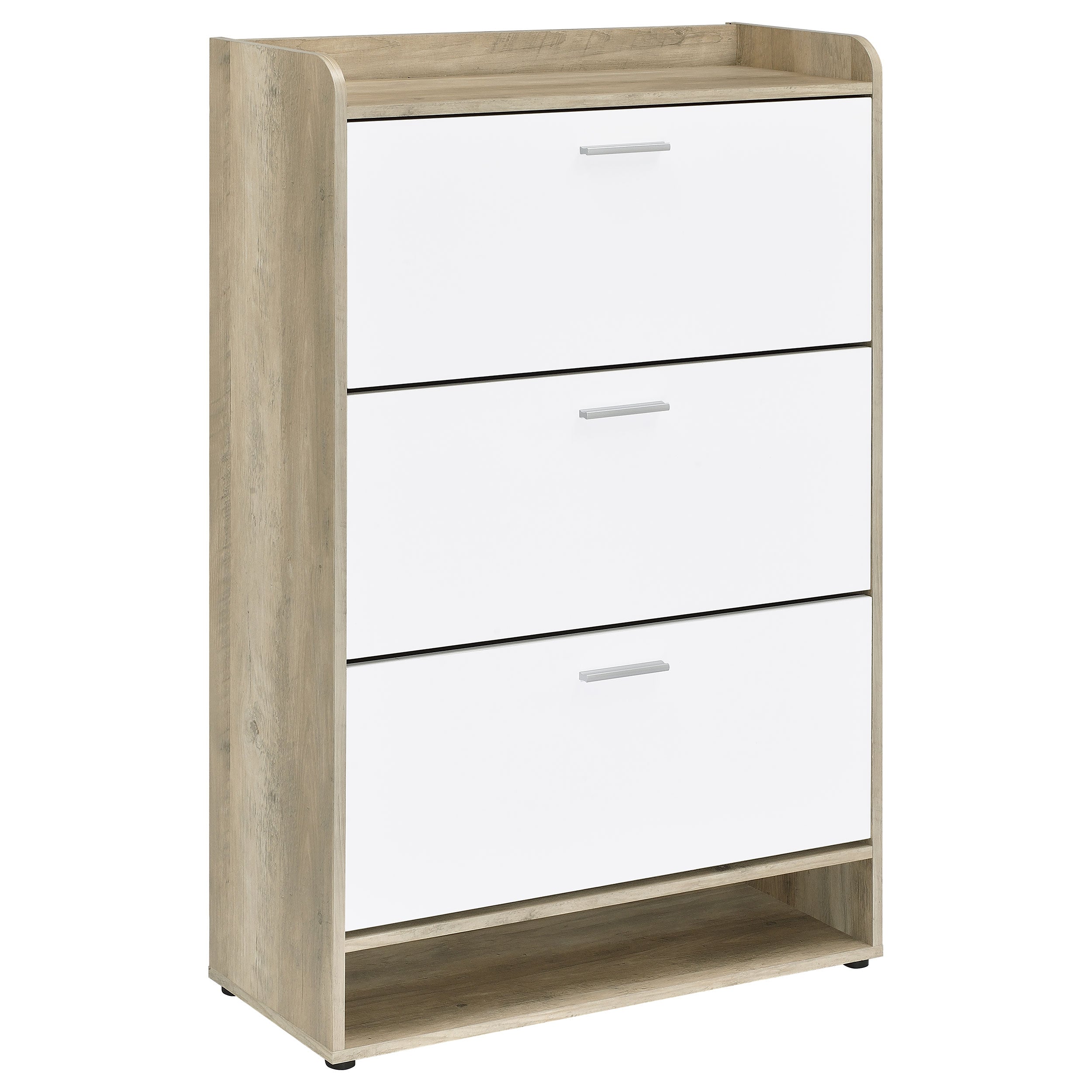 Best Furniture Outlet - Coaster - Denia 3-tier Engineered Wood Shoe Cabinet White - 950403