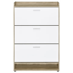 Denia 3-tier Engineered Wood Shoe Cabinet White