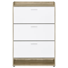 Denia 3-tier Engineered Wood Shoe Cabinet White
