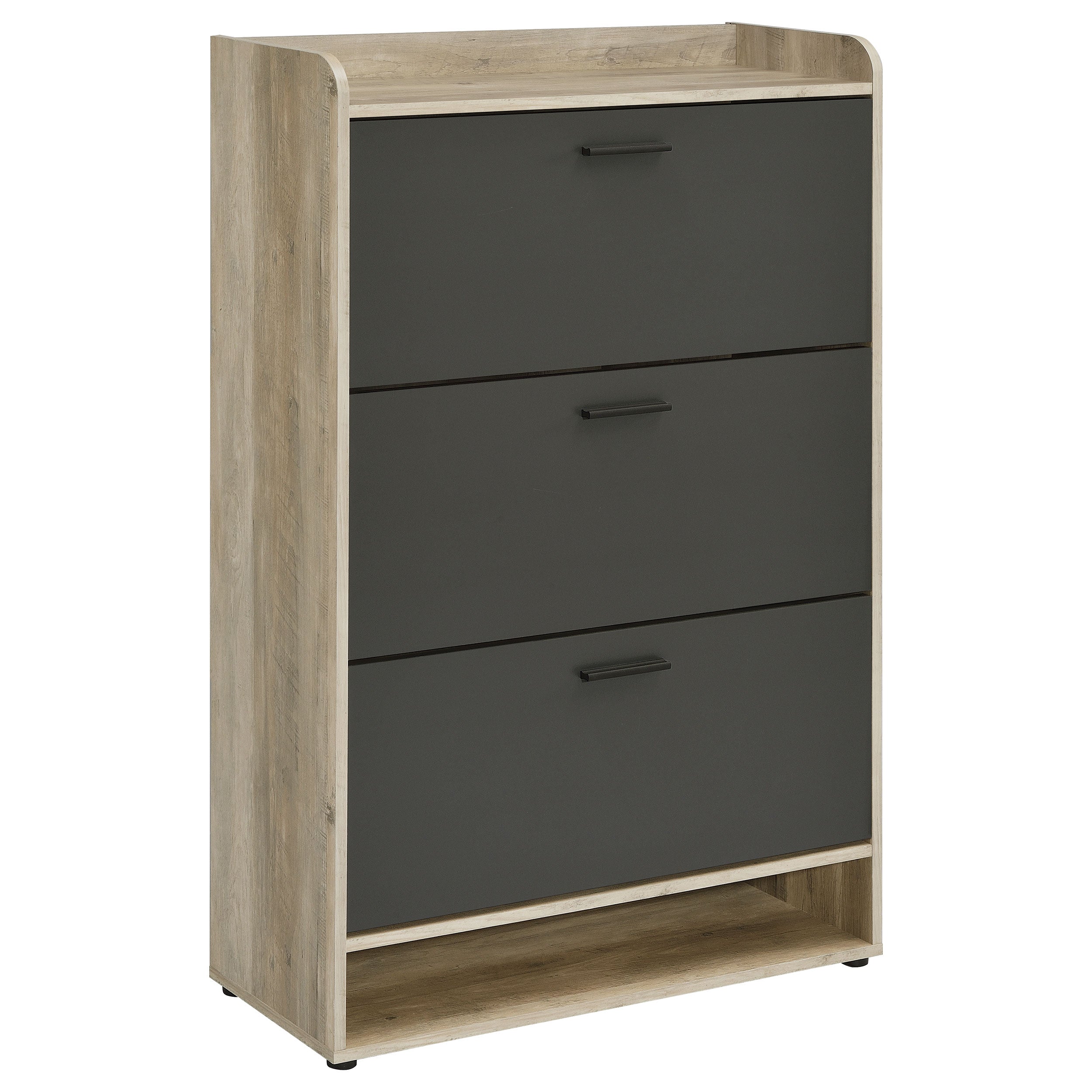 Best Furniture Outlet - Coaster - Denia 3-tier Engineered Wood Shoe Cabinet Grey - 950404