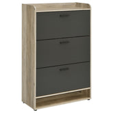 Best Furniture Outlet - Coaster - Denia 3-tier Engineered Wood Shoe Cabinet Grey - 950404