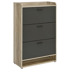 Best Furniture Outlet - Coaster - Denia 3-tier Engineered Wood Shoe Cabinet Grey - 950404
