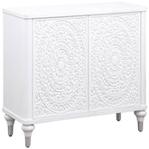 Best Furniture Outlet - Coaster - Cardella 2-door Mandala Accent Cabinet Distressed White - 950411
