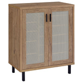 Best Furniture Outlet - Coaster - Teller 2-door Shoe Storage Cabinet Natural Oak - 950421