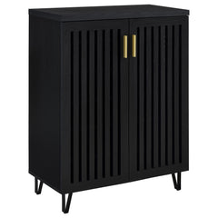 Best Furniture Outlet - Coaster - Brixton 2-door Entryway Shoe Storage Cabinets Black - 950422