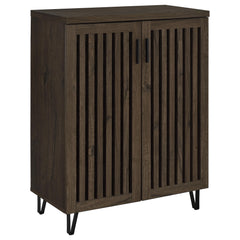 Best Furniture Outlet - Coaster - Brixton 2-door Entryway Shoe Storage Cabinets Smoked Oak - 950423