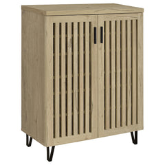 Best Furniture Outlet - Coaster - Brixton 2-door Entryway Shoe Storage Cabinets White Oak - 950424