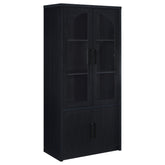 Best Furniture Outlet - Coaster - Riva 4-door Tall Accent Display Cabinet LED Lighting Black - 950432