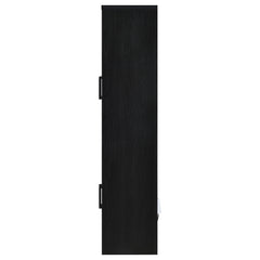 Riva 4-door Tall Accent Display Cabinet LED Lighting Black