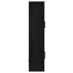 Riva 4-door Tall Accent Display Cabinet LED Lighting Black