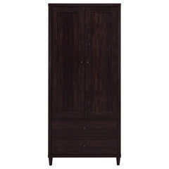 Wadeline 2-door Tall Accent Storage Cabinet Rustic Tobacco
