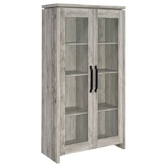 Best Furniture Outlet - Coaster - Alejo 2-door Engineered Wood Tall Cabinet Grey Driftwood - 950783