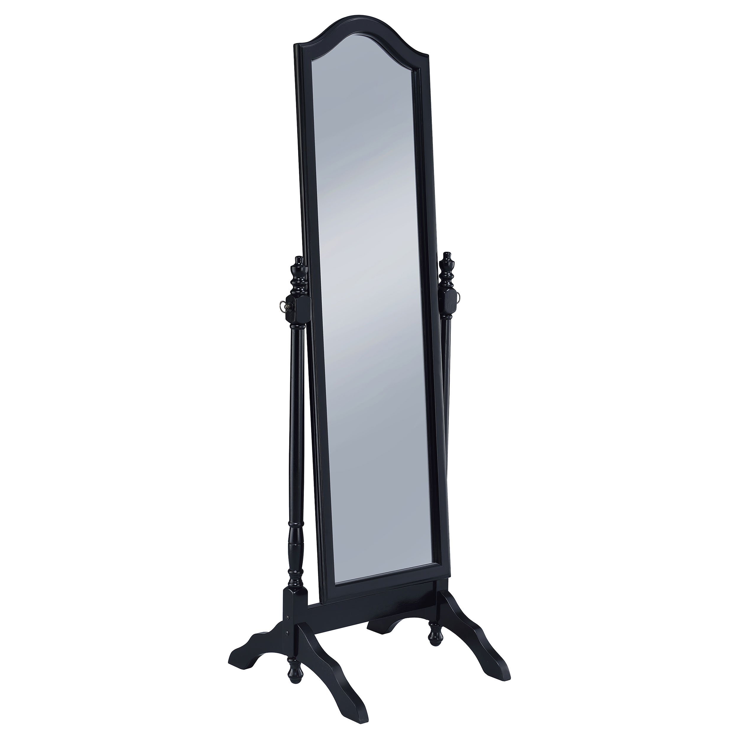 Best Furniture Outlet - Coaster - Cabot Wood Adjustable Full Length Cheval Mirror Black - 950801
