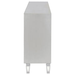 Leticia 3-drawer Mirrored Storage Accent Cabinet Silver