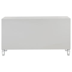 Leticia 3-drawer Mirrored Storage Accent Cabinet Silver
