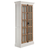 Best Furniture Outlet - Coaster - Tammi 2-door Wood Tall Cabinet Distressed White and Brown - 950965