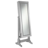Best Furniture Outlet - Coaster - Moore Cheval Mirror with Jewelry Storage Silver - 951017