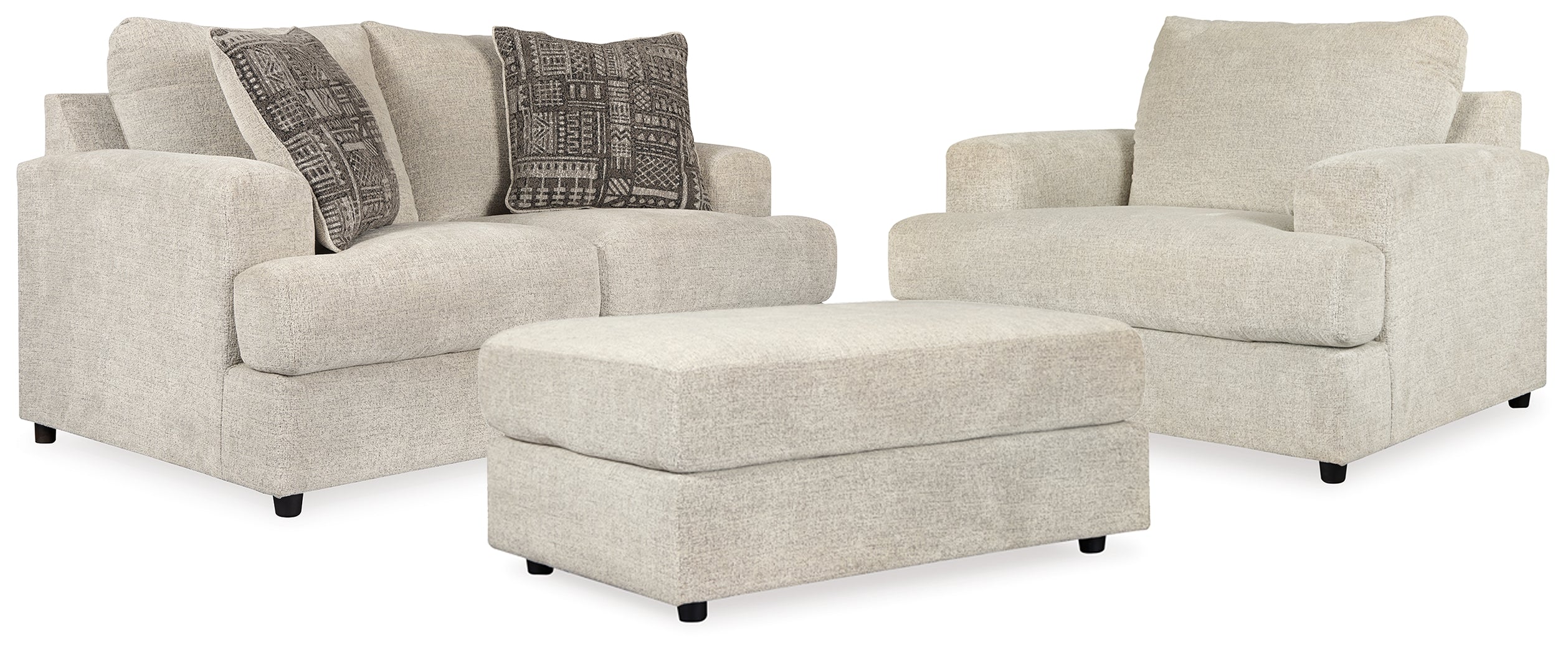 Best Furniture Outlet - Ashley Furniture - Soletren Loveseat, Oversized Chair and Ottoman - Loveseat, Oversized Chair and Ottoman - 95104U14