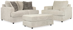 Best Furniture Outlet - Ashley Furniture - Soletren Loveseat, Oversized Chair and Ottoman - Loveseat, Oversized Chair and Ottoman - 95104U14