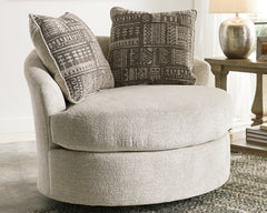 Best Furniture Outlet - Ashley Furniture - Soletren Living Room - Swivel Accent Chair / Stone - 9510444