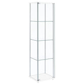 Best Furniture Outlet - Coaster - Bellatrix 4-shelf Clear Glass Curio Cabinet White - 951072