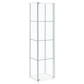 Best Furniture Outlet - Coaster - Bellatrix 3-shelf Clear Glass Curio Cabinet White - 951072