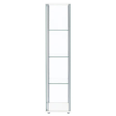 Bellatrix 3-shelf Clear Glass Curio Cabinet White