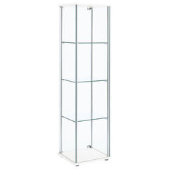 Bellatrix 3-shelf Clear Glass Curio Cabinet White
