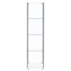 Bellatrix 3-shelf Clear Glass Curio Cabinet White