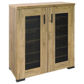 Best Furniture Outlet - Coaster - Bristol 6-shelf Engineered Wood Shoe Cabinet Golden Oak - 951107