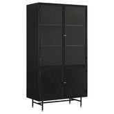 Best Furniture Outlet - Coaster - Santiago 4-door Metal Tall Storage Cabinet Matte Black - 951134