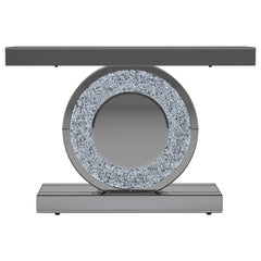 Bergenia LED Mirrored Entryway Sofa Console Table Silver