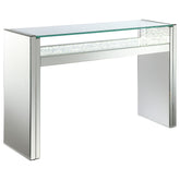 Best Furniture Outlet - Coaster - Edna Mirrored Console Table LED Lighting Silver - 951766